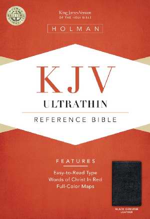 KJV UltraThin Reference Bible G/L Black - Holman